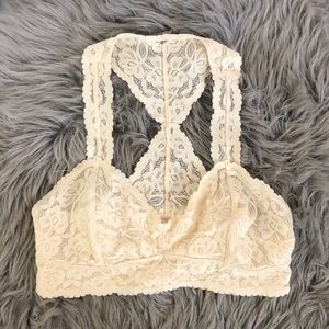 Ivory Lace Bralette Bra Size Small
